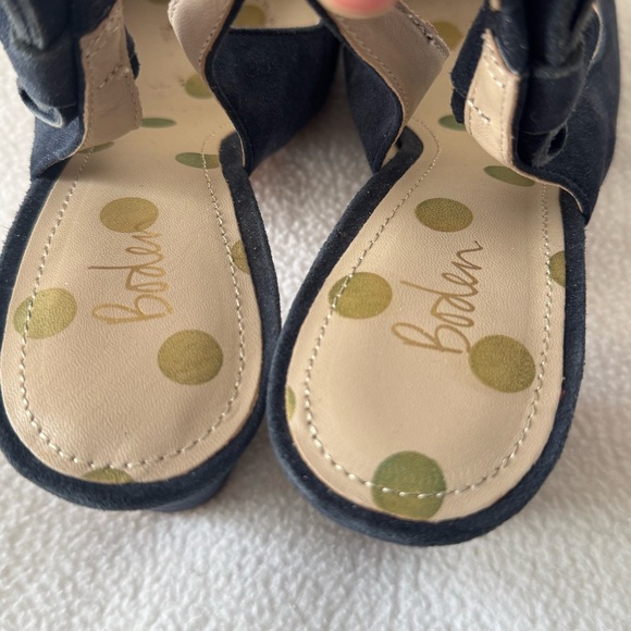 Boden Sena block heel Navy suede sling back heels size 38/7.5-8 - Picture 8 of 9